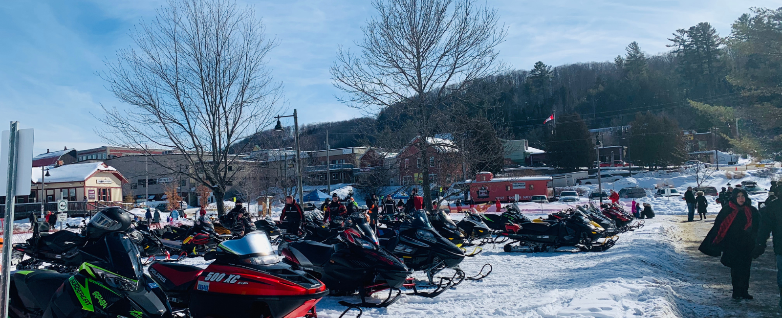 Snowmobiles at Frost Festival 2019.